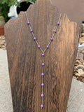 Phosphosiderite bead lariat