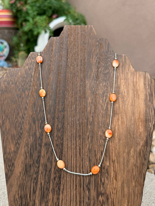Orange spiny necklace