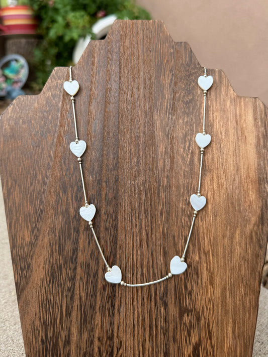 Mother of pearl heart necklace