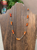 Orange spiny necklace