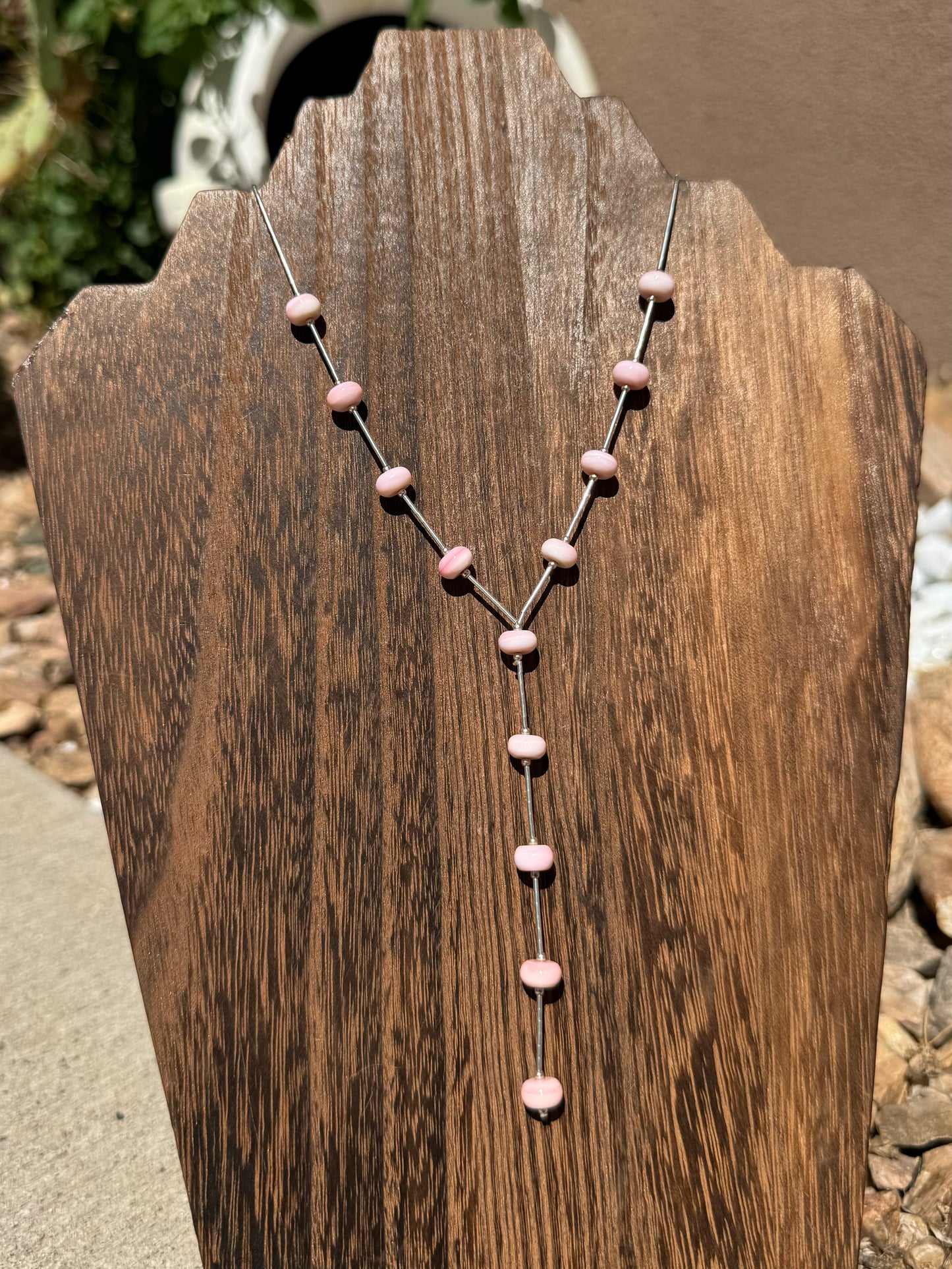 Pink Conch lariat