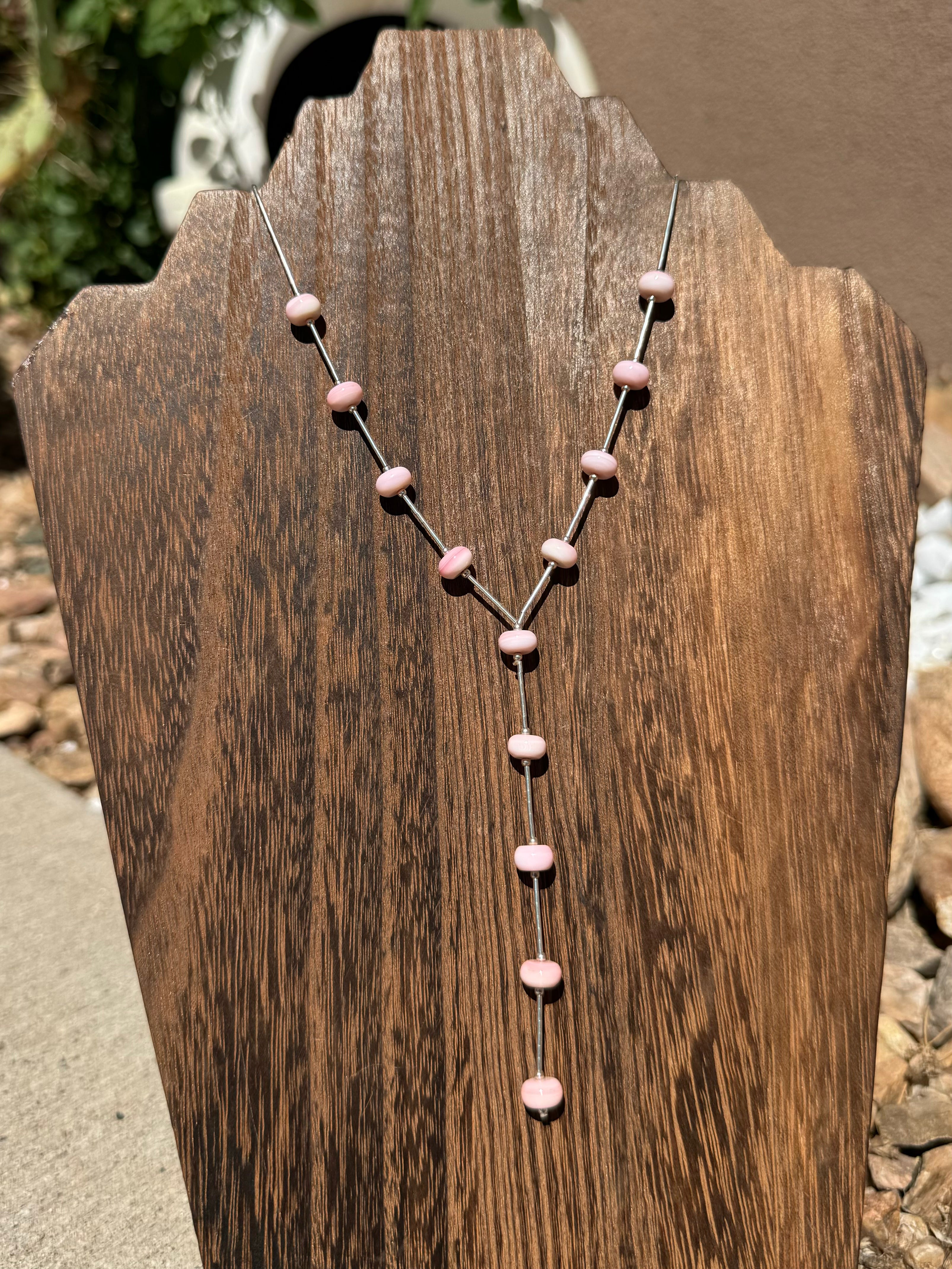 Pink Conch lariat