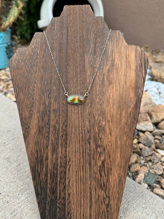 Turquoise bar necklace