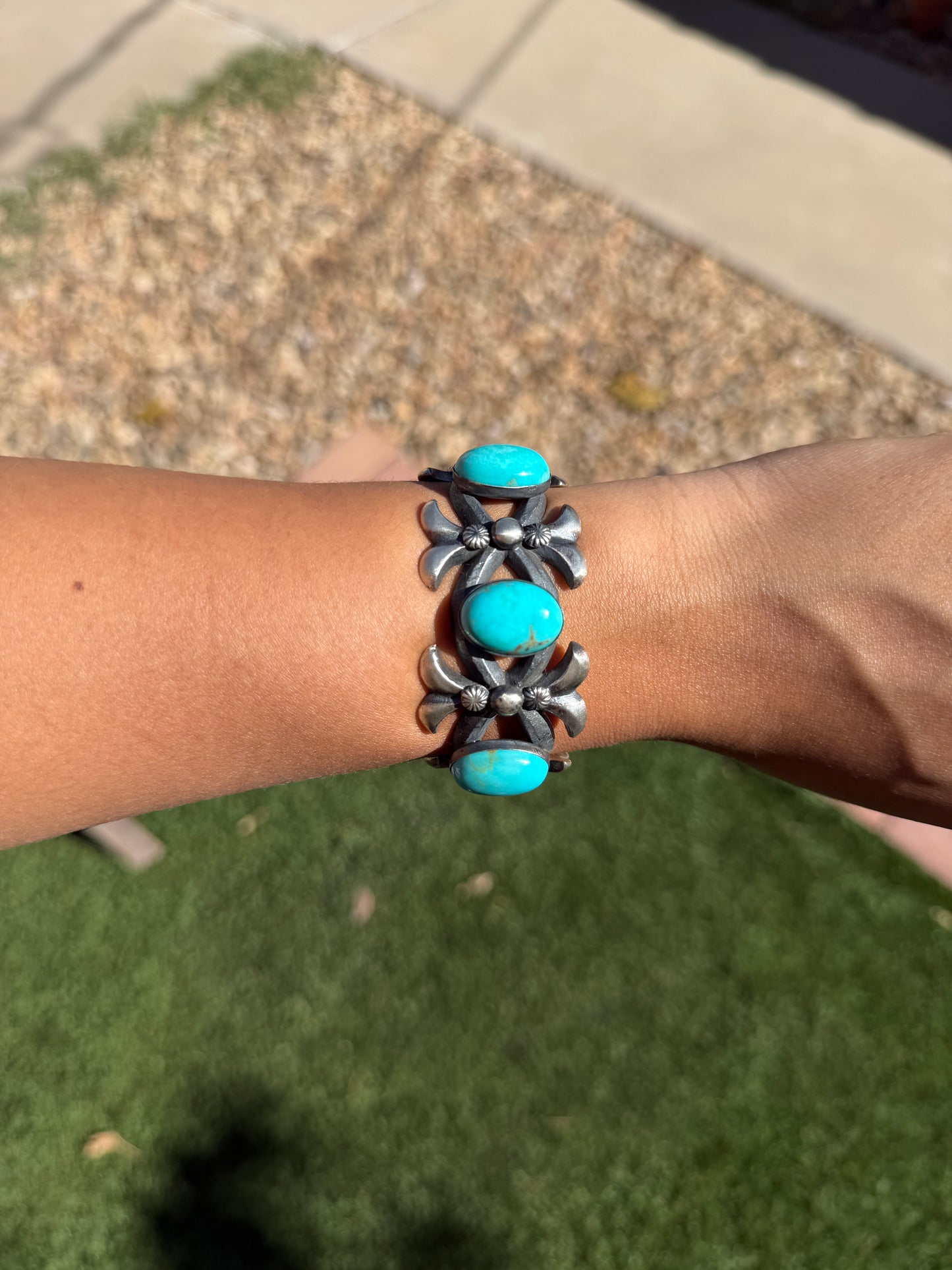 Chimney Butte Silver & TQ cuff