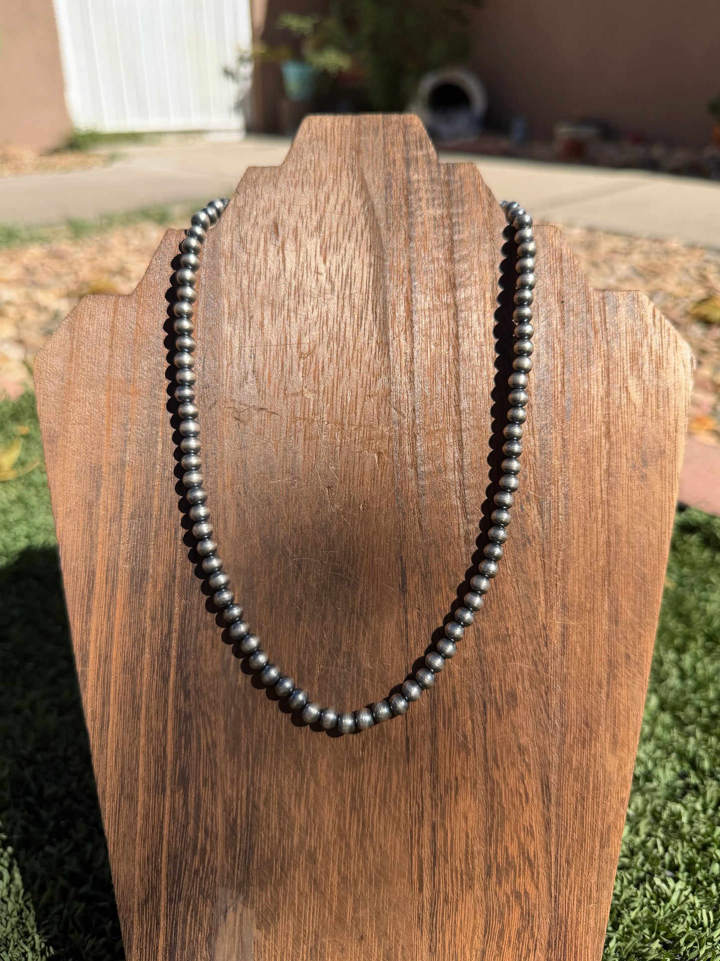Chimney Butte handmade silver pearl necklace