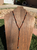 Gold stone lariat
