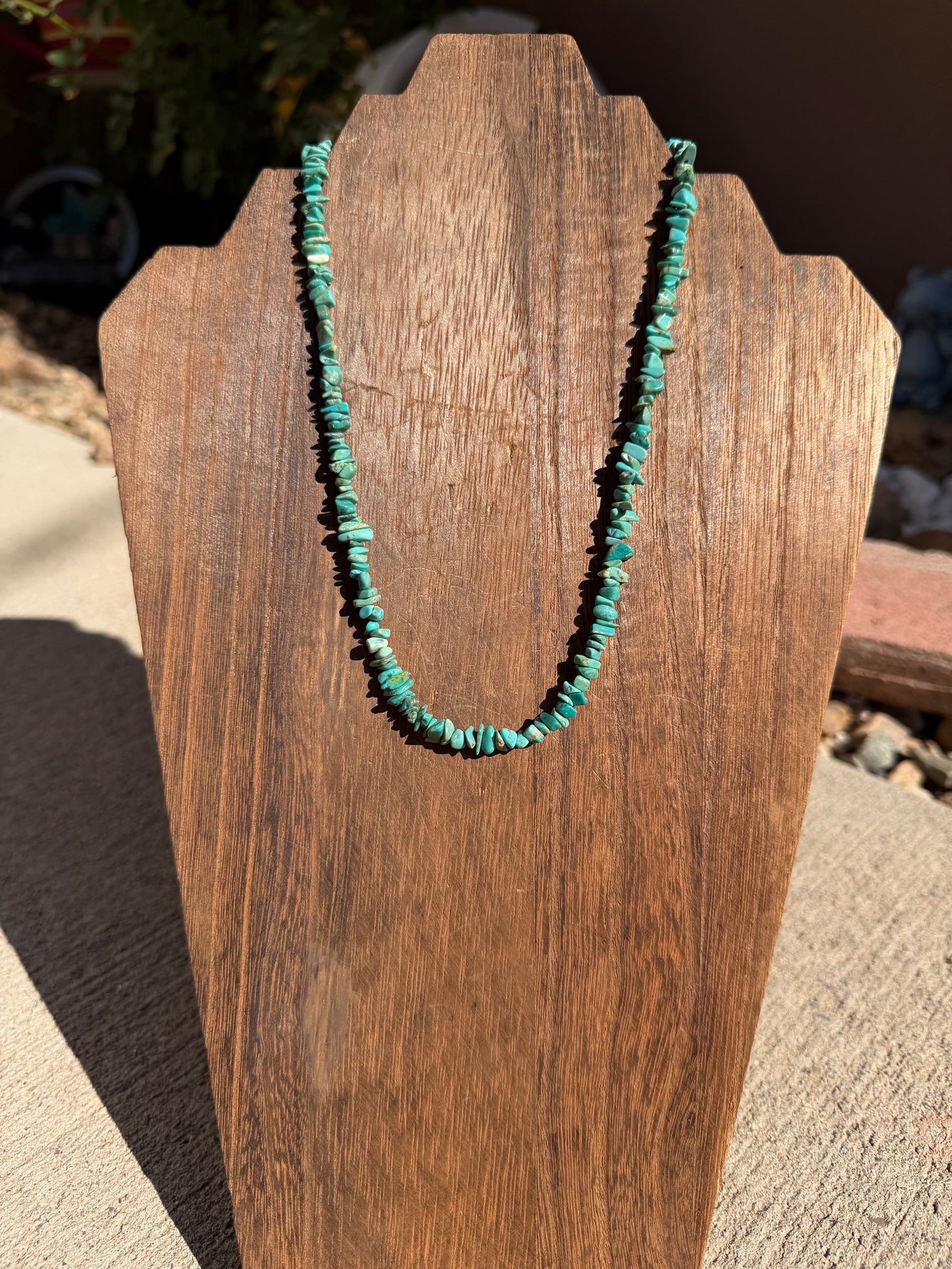 Turquoise chip necklace