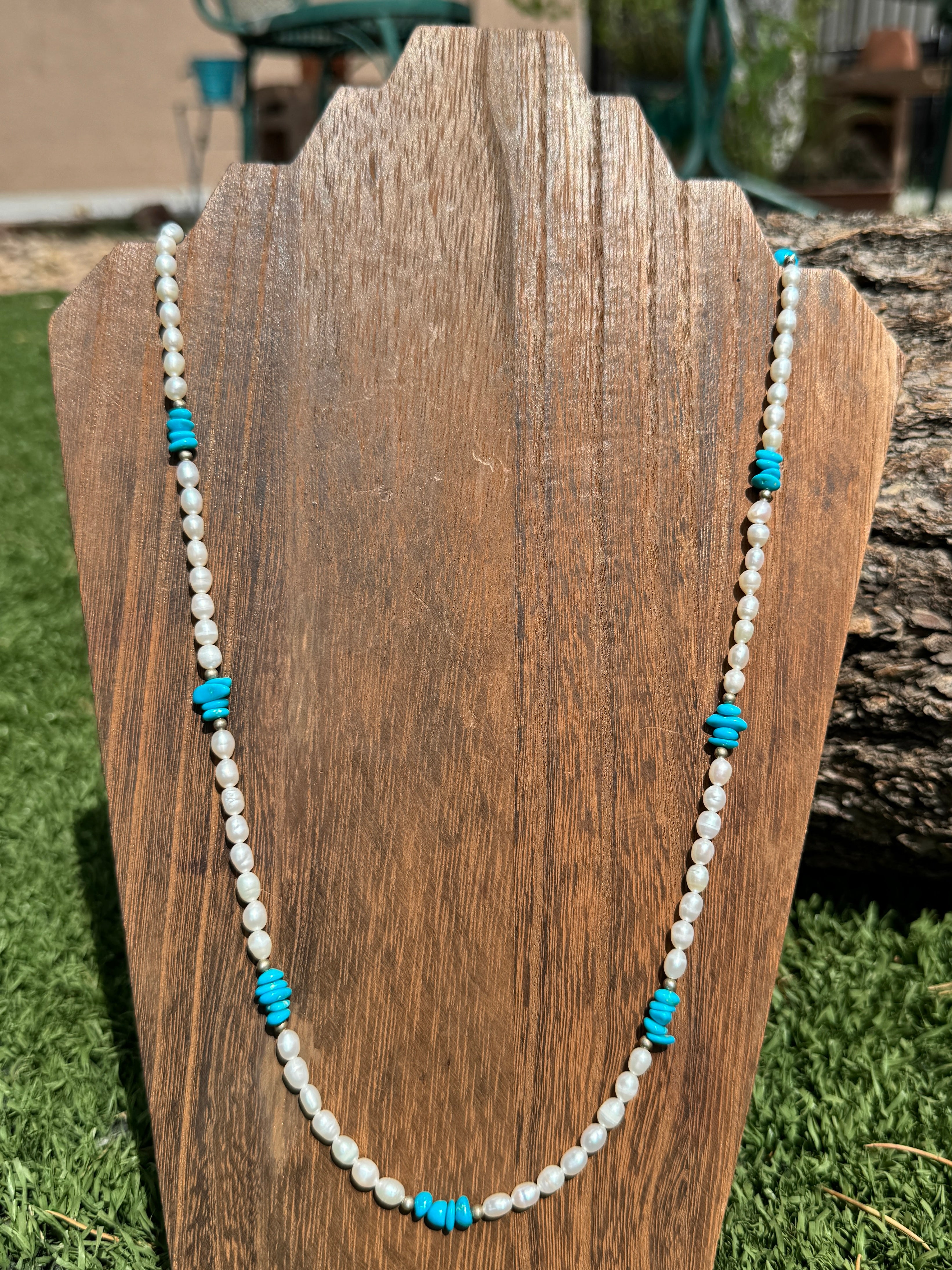 Freshwater pearl long necklace