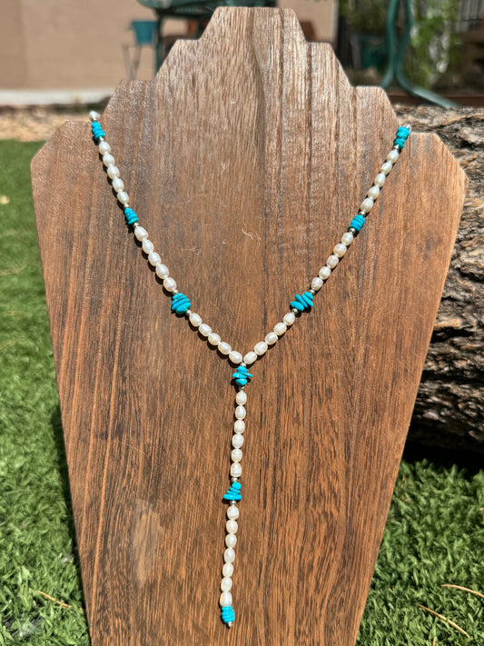 Fresh water pearl lariat