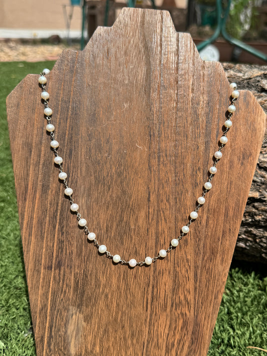 Fresh water pearl chain necklace