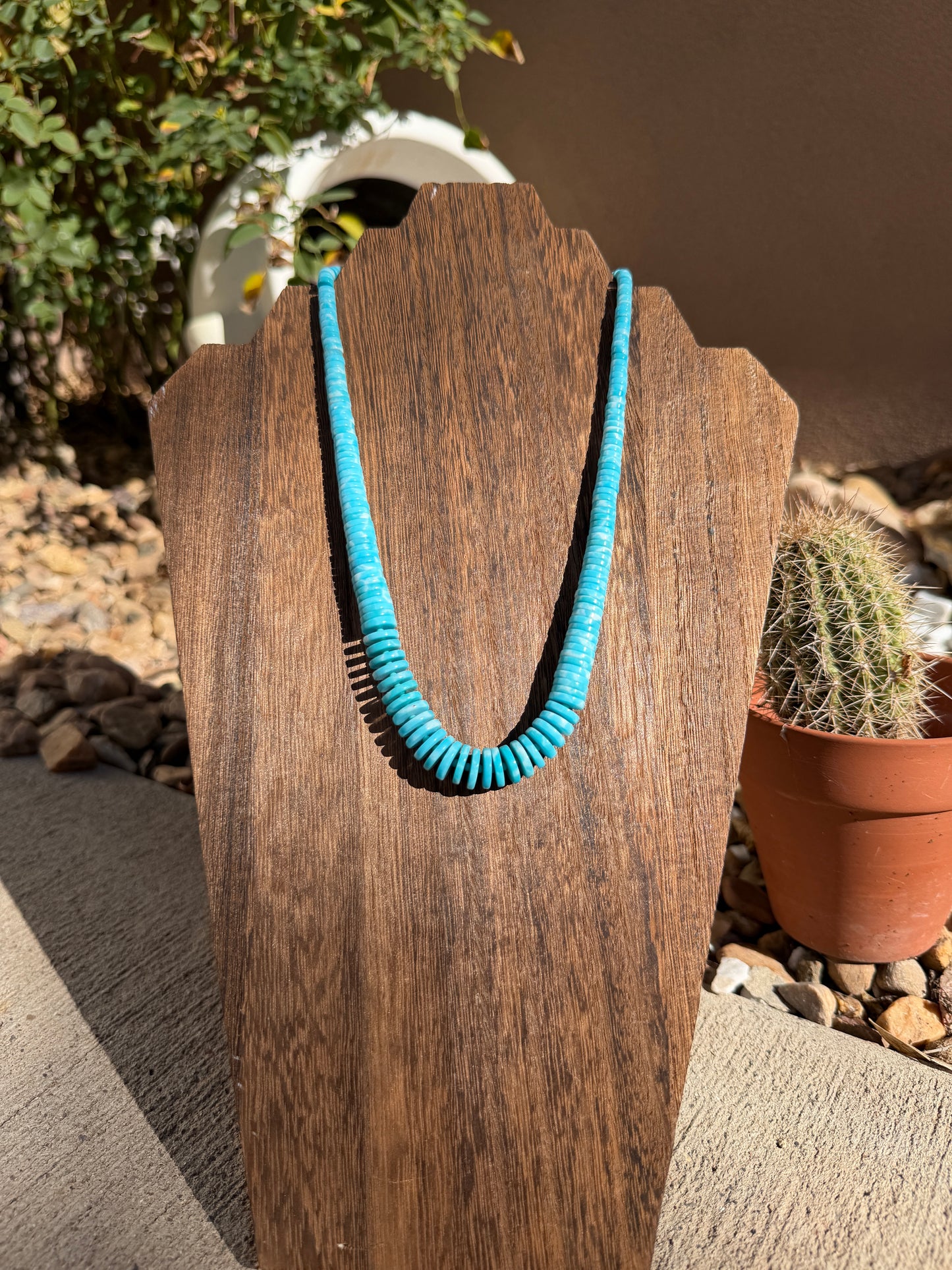 Synthetic Laramar heishi necklace