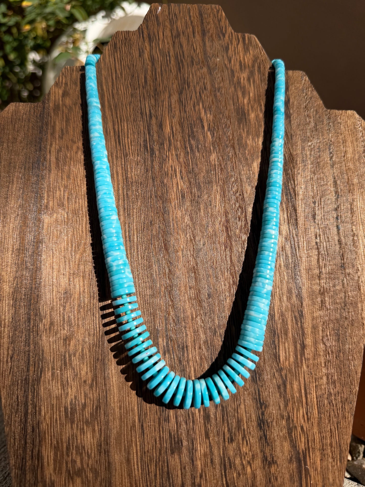 Synthetic Laramar heishi necklace