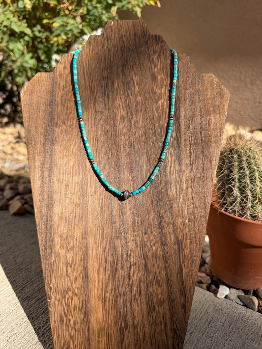 Turquoise & Saucer necklace