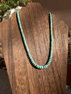 Graduated TQ heishi necklace