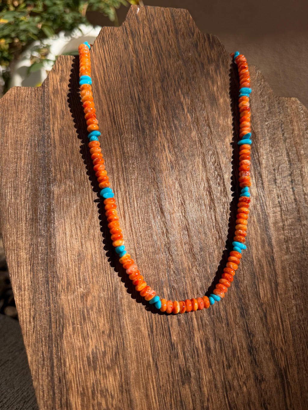 Orange spiny & Sleeping beauty necklace