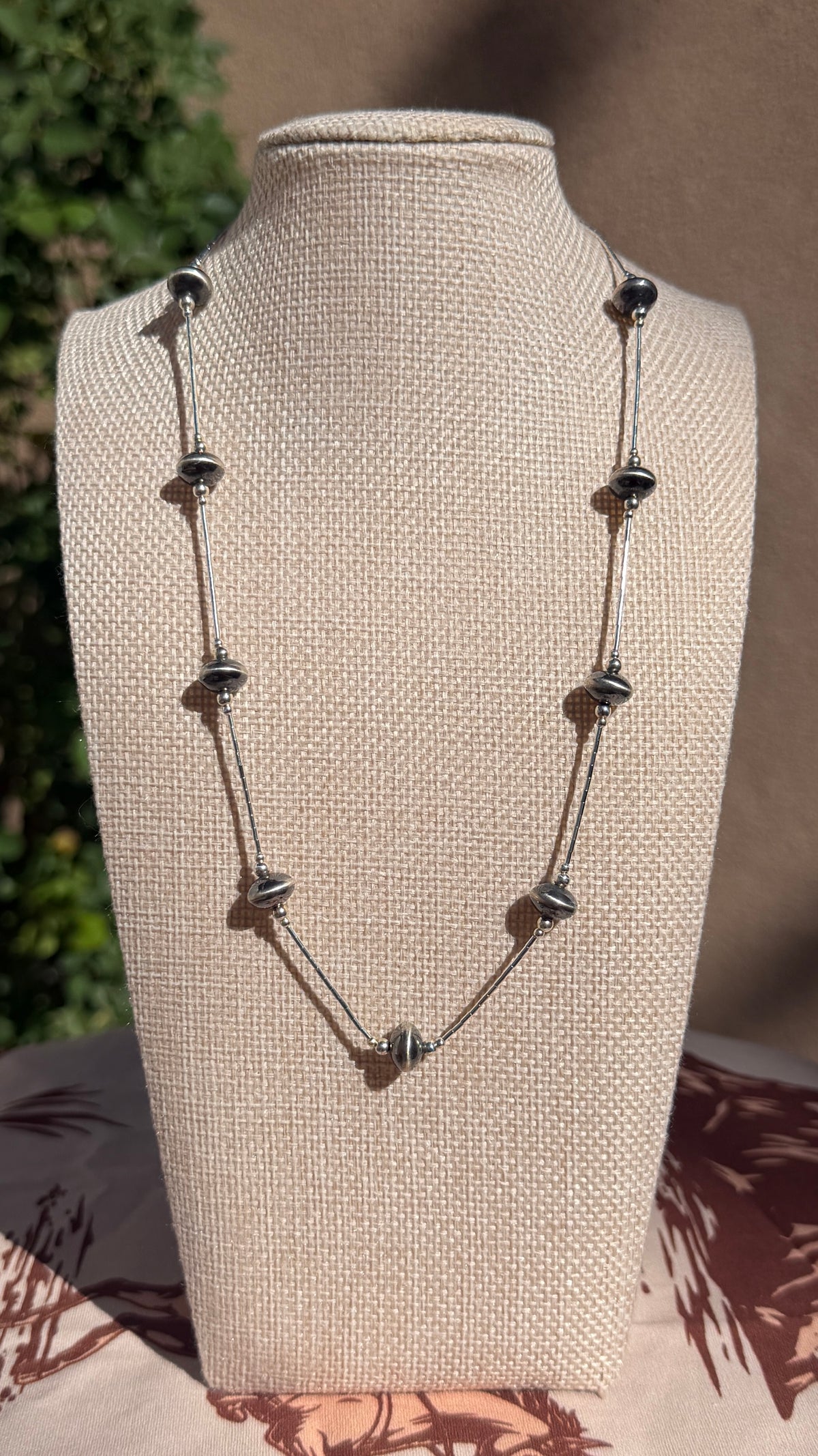 Liquid Silver Saucer Necklace