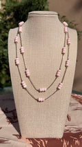 Pink Conch Liquid Silver Necklace