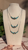 Liquid Silver Turquoise Everyday Stacker