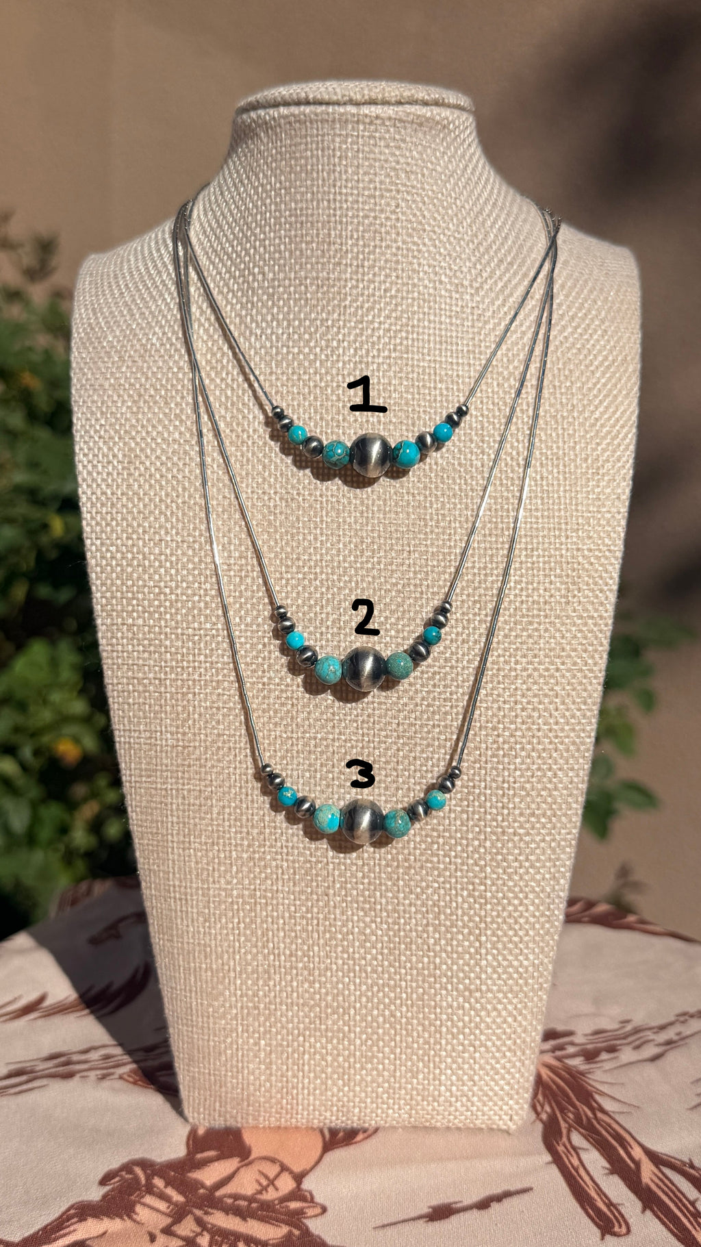 Liquid Silver Turquoise Everyday Stacker