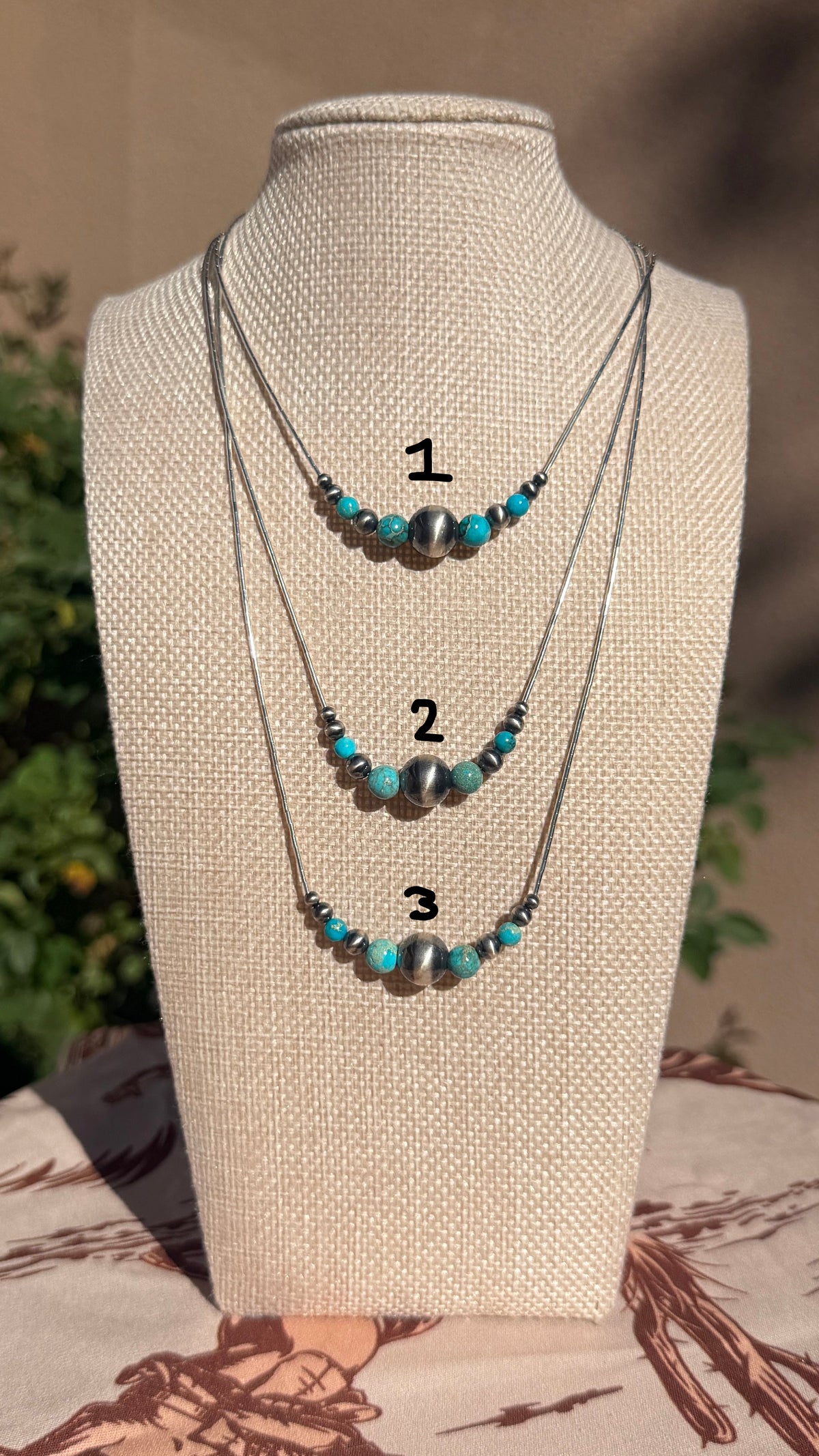 Liquid Silver Turquoise Everyday Stacker