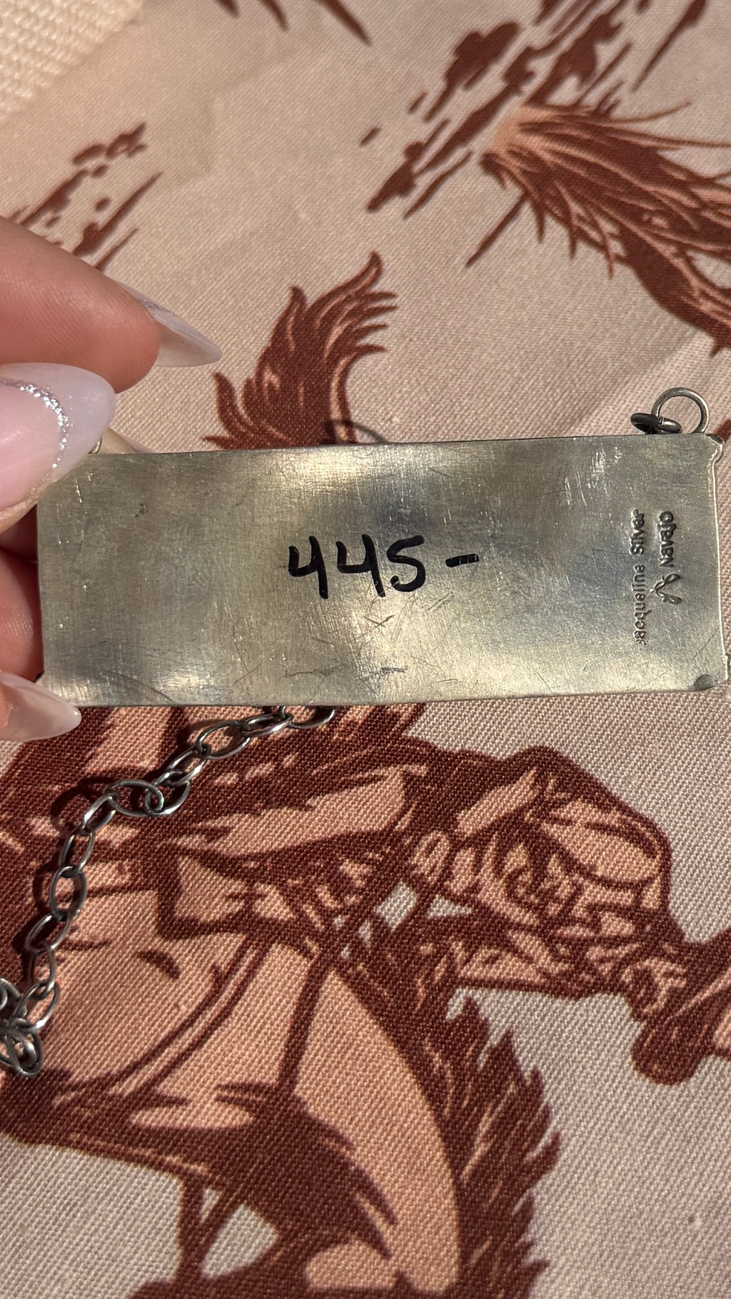 Jacqueline Silver Kingman Bar Necklace
