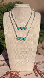 Kingman Heart Bar Necklace
