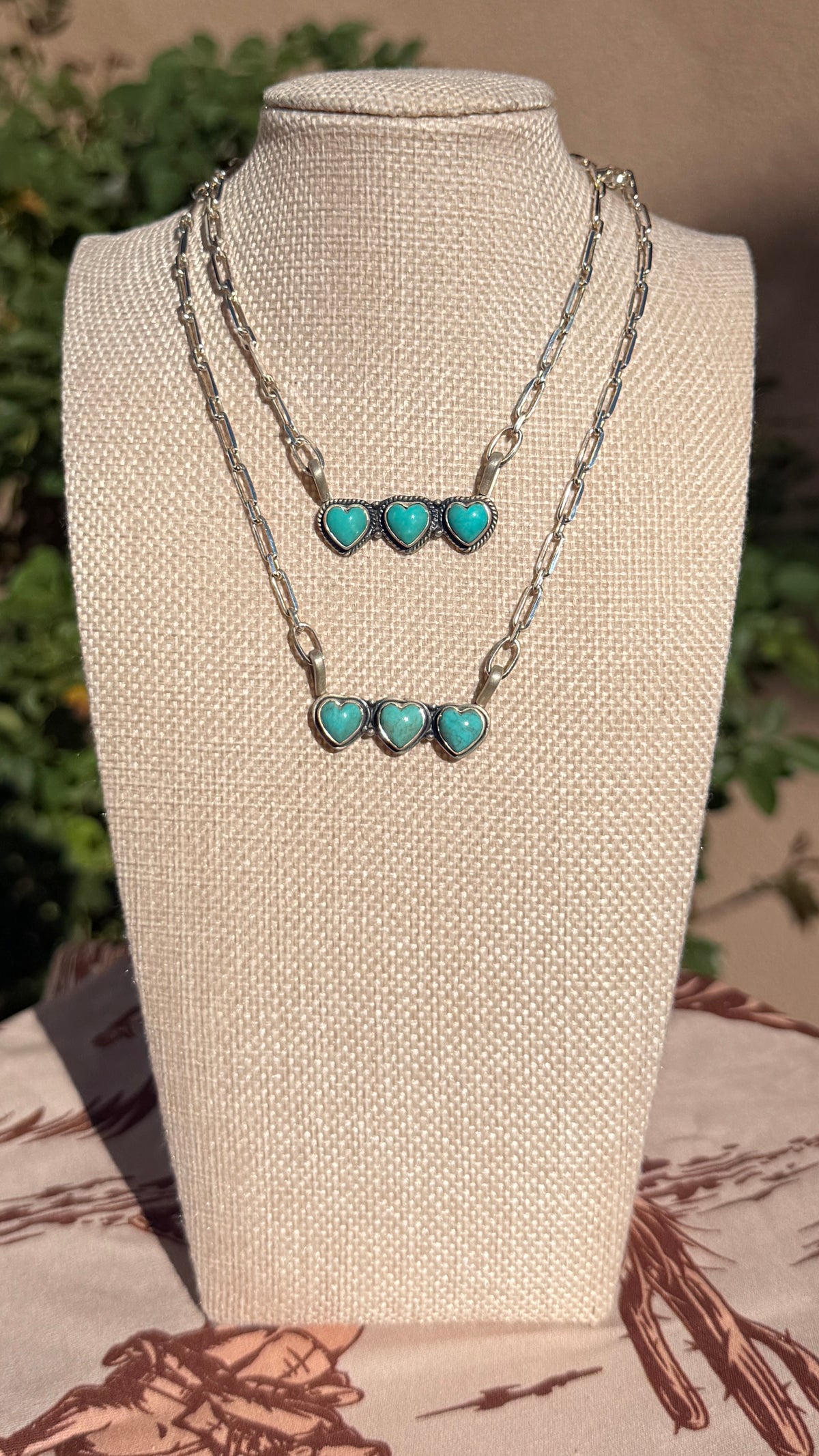 Kingman Heart Bar Necklace