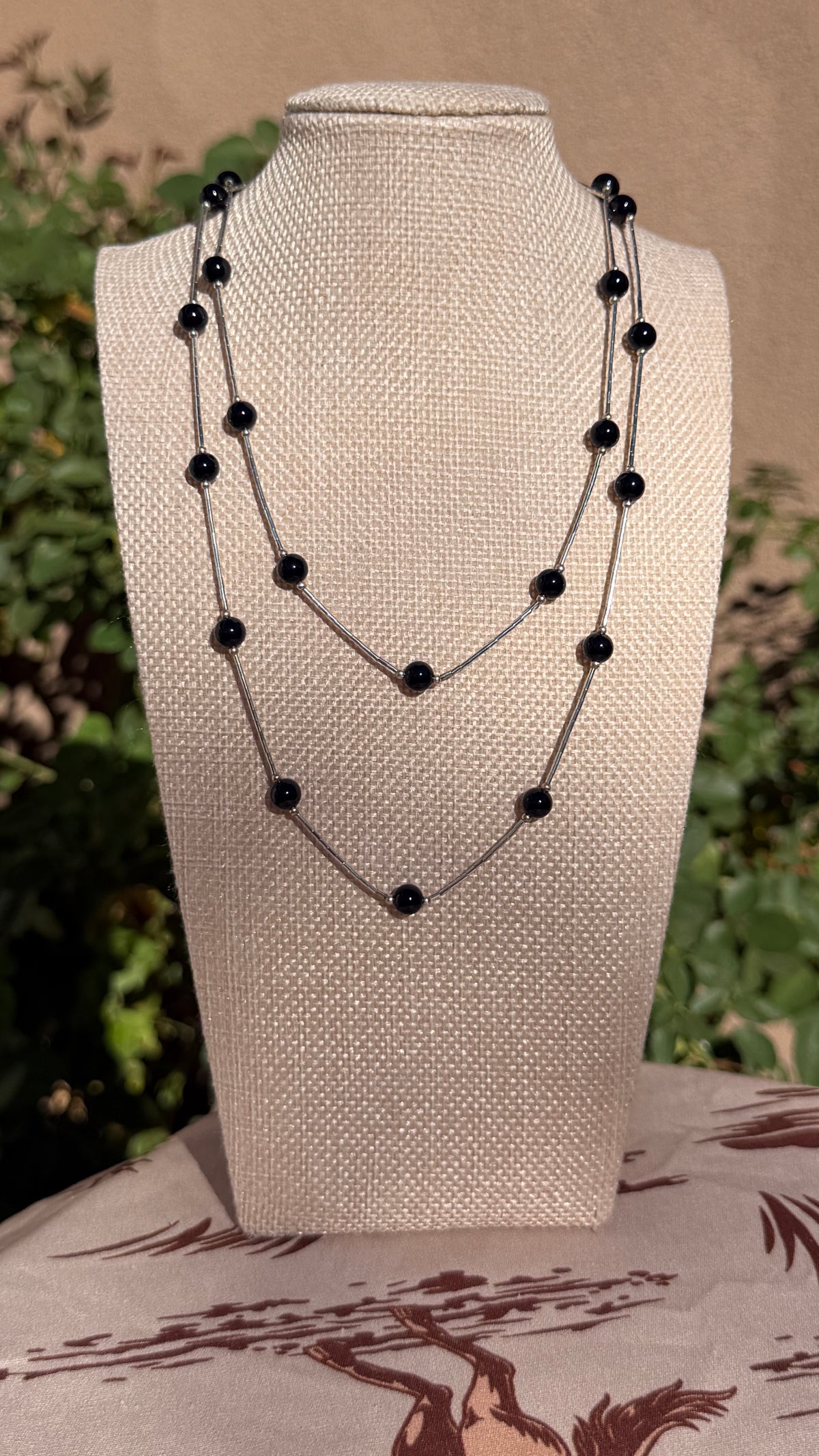Black Onyx & Liquid Silver Necklace