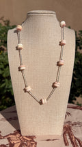Pink Conch & Liquid Silver Necklace