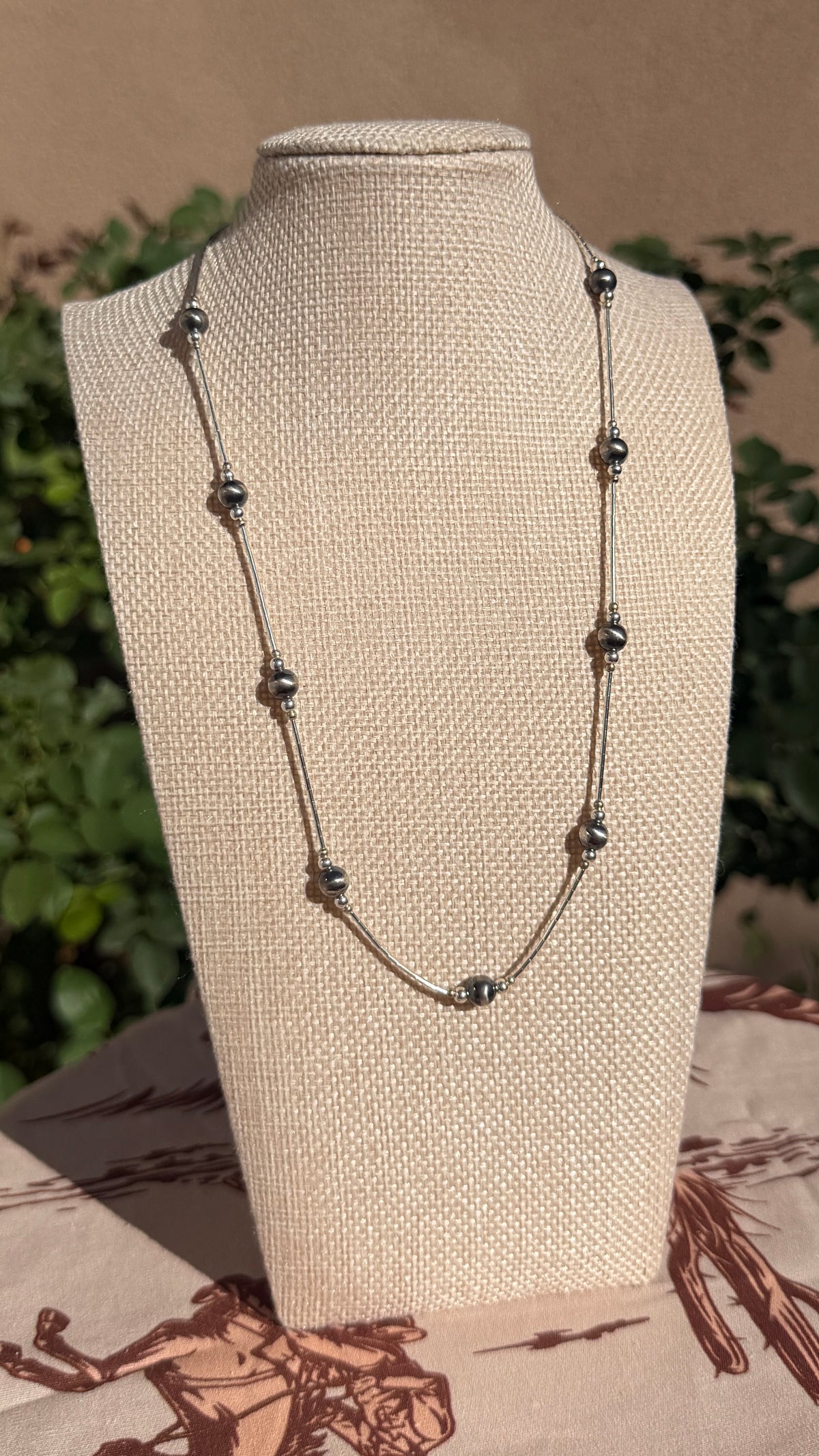 Liquid Silver & Pearl Necklace