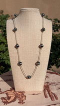 Liquid Silver & Pearl Necklace