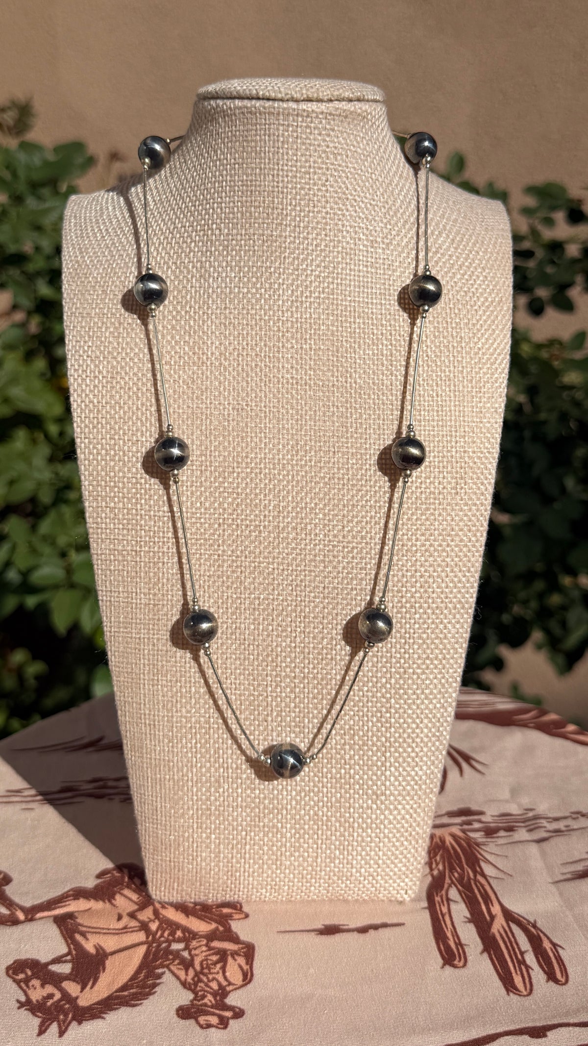 Liquid Silver & Pearl Necklace