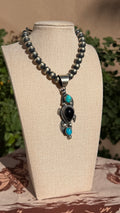 Chimney Butte Black Onyx & Kingman pendant