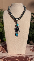 Chimney Butte Black Onyx & Kingman pendant