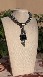Chimney Butte black onyx pendant