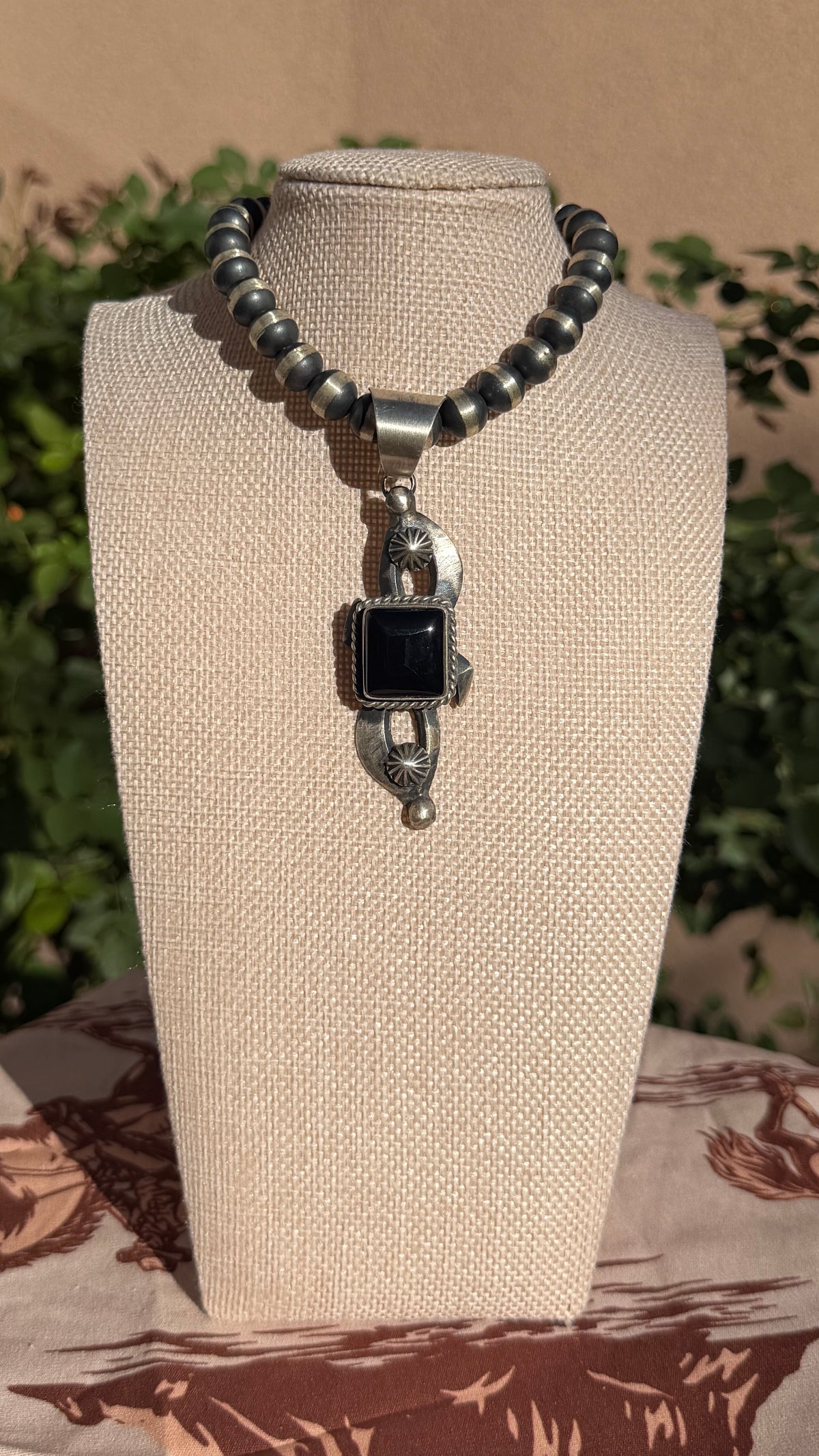 Chimney Butte black onyx pendant