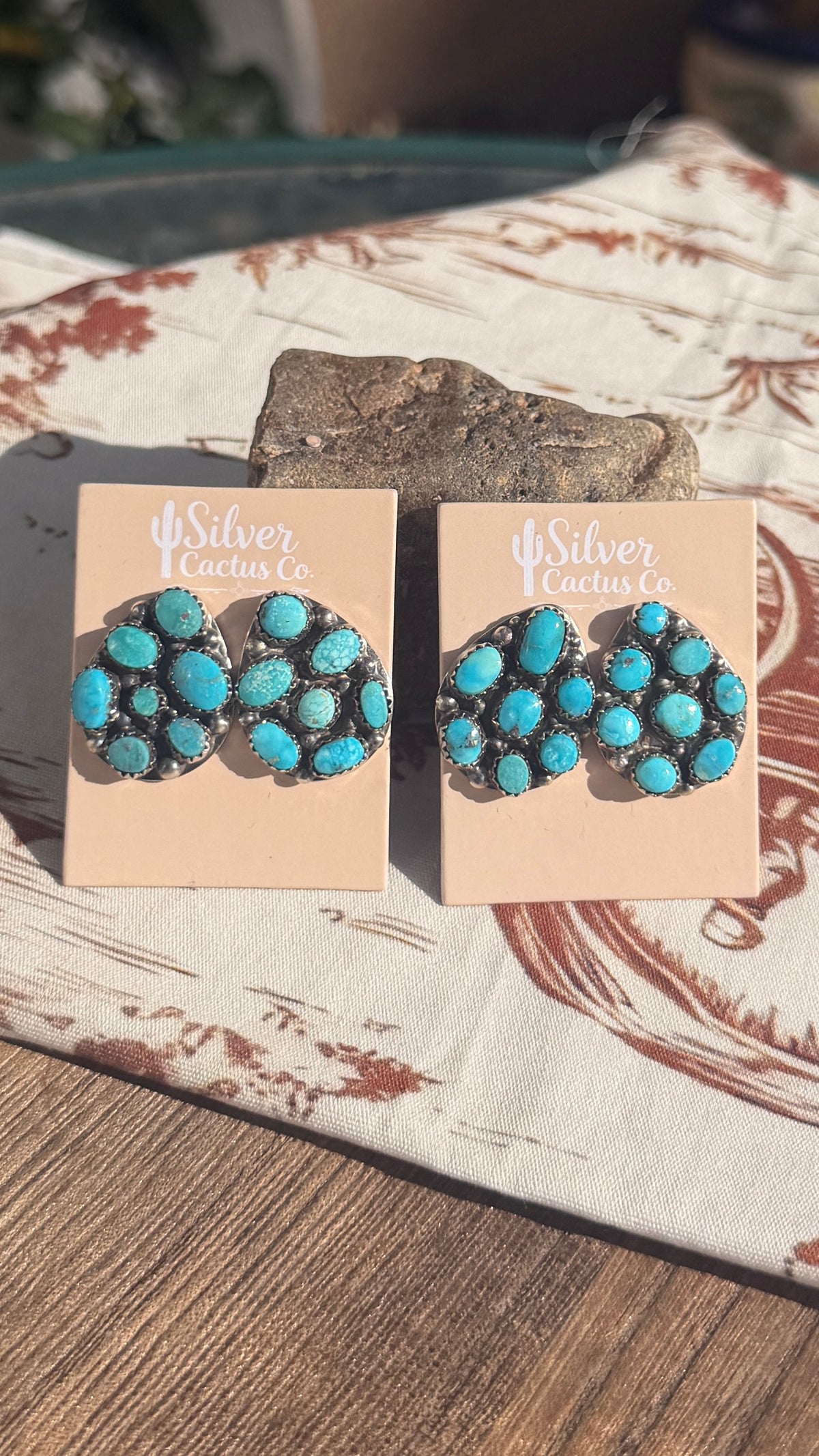 P Spencer Lone MT TQ egg earrings