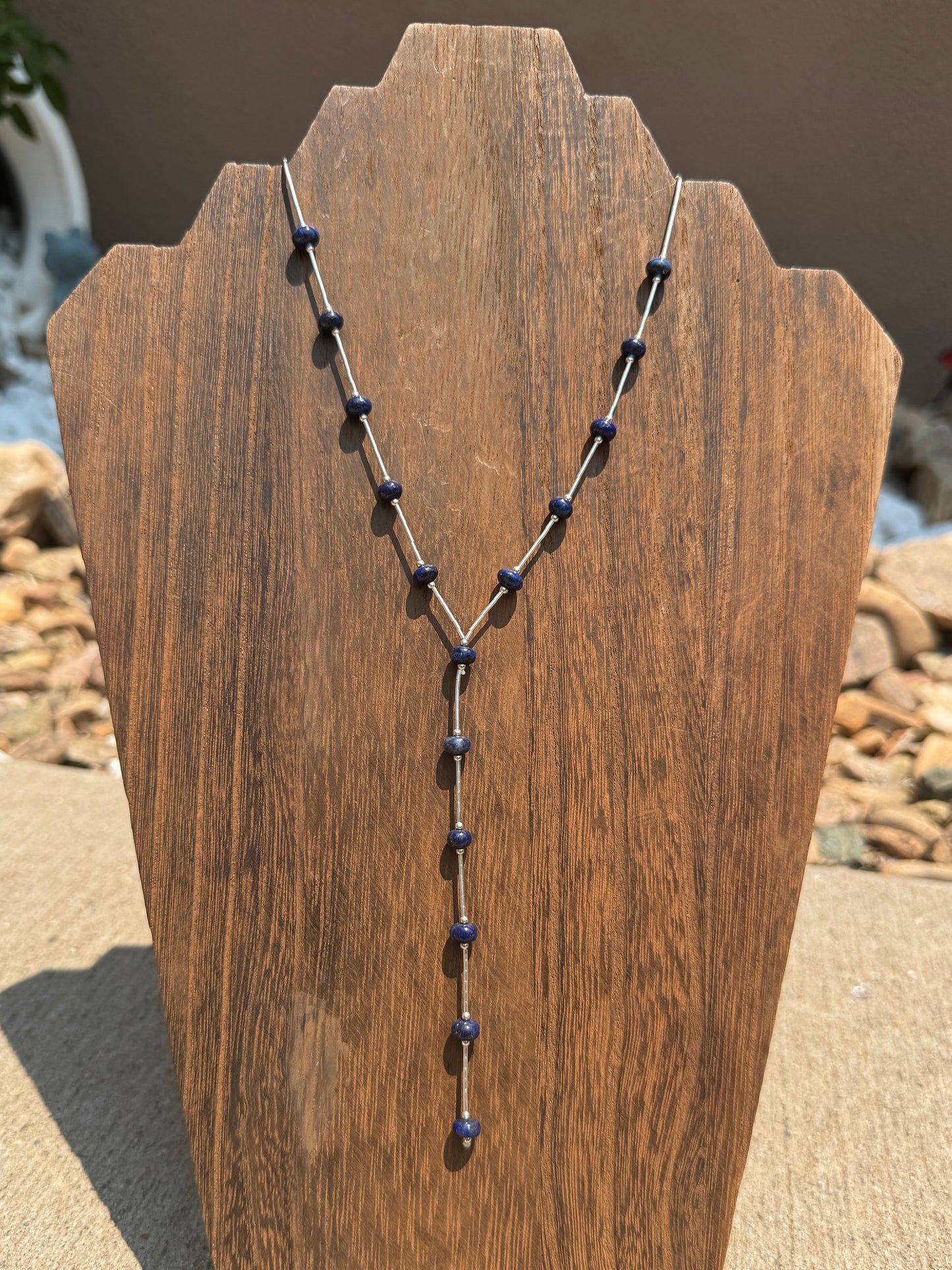 Blue lapis lariat