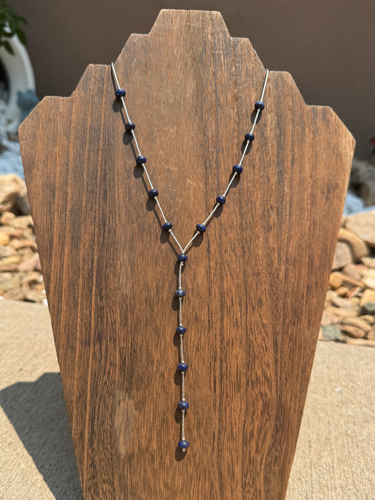Blue lapis lariat