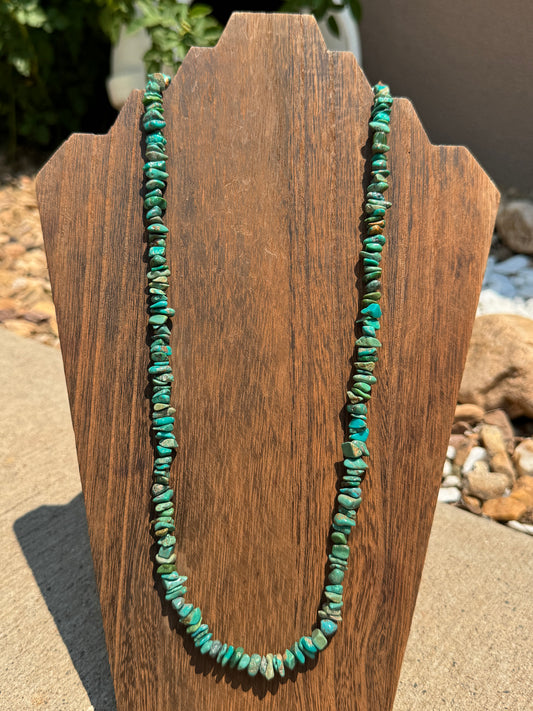 Turquoise chip necklace