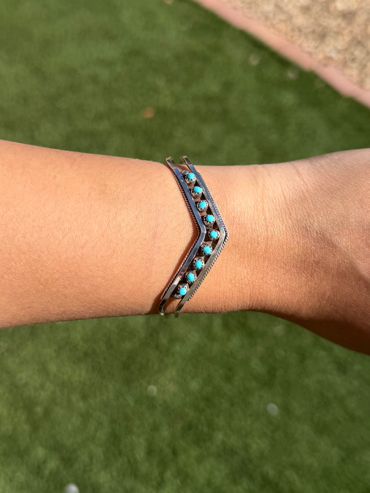 Zuni Turquoise Chevron Cuff
