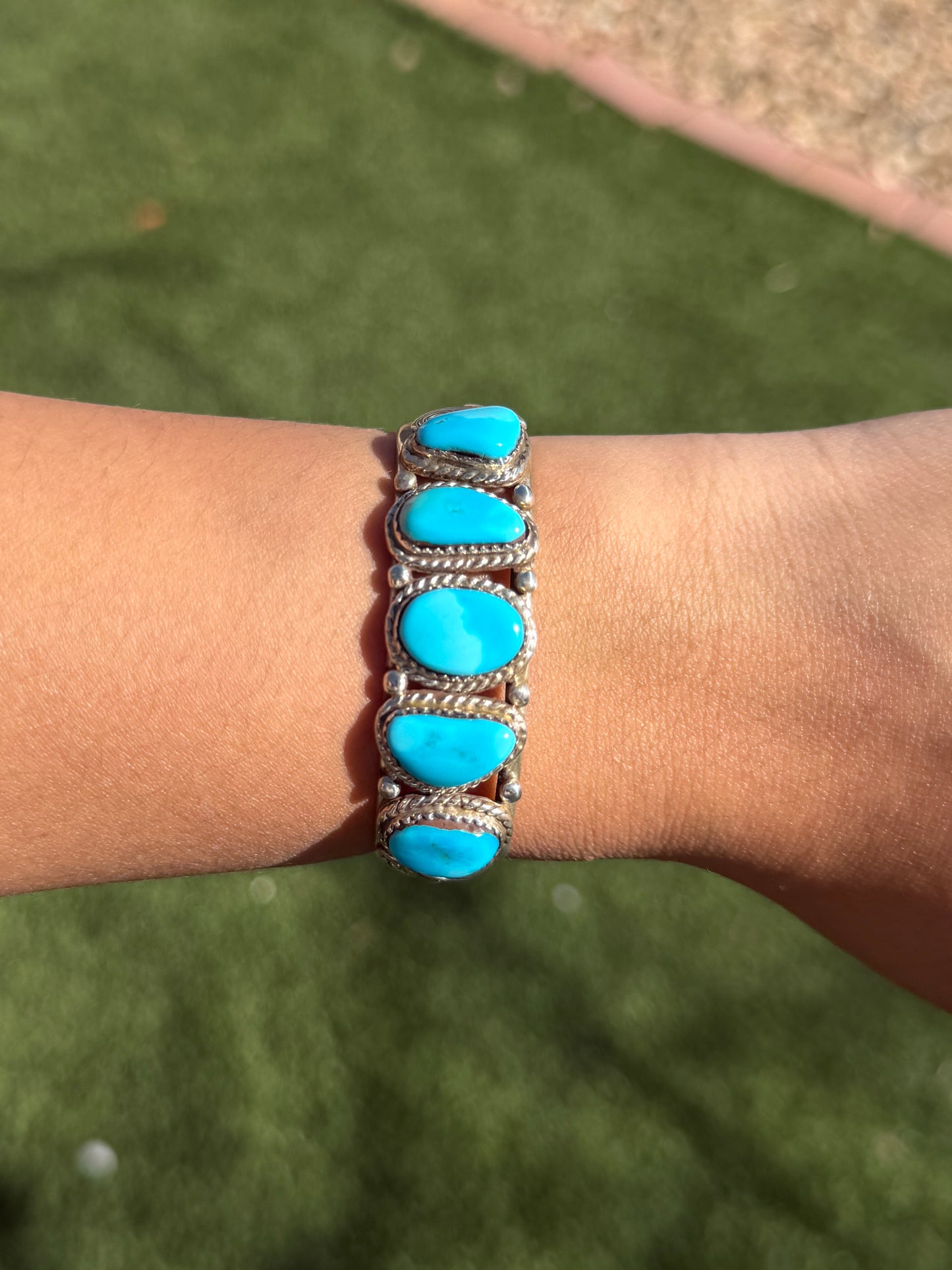 5 stone Turquoise Cuff