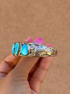 5 stone Turquoise Cuff