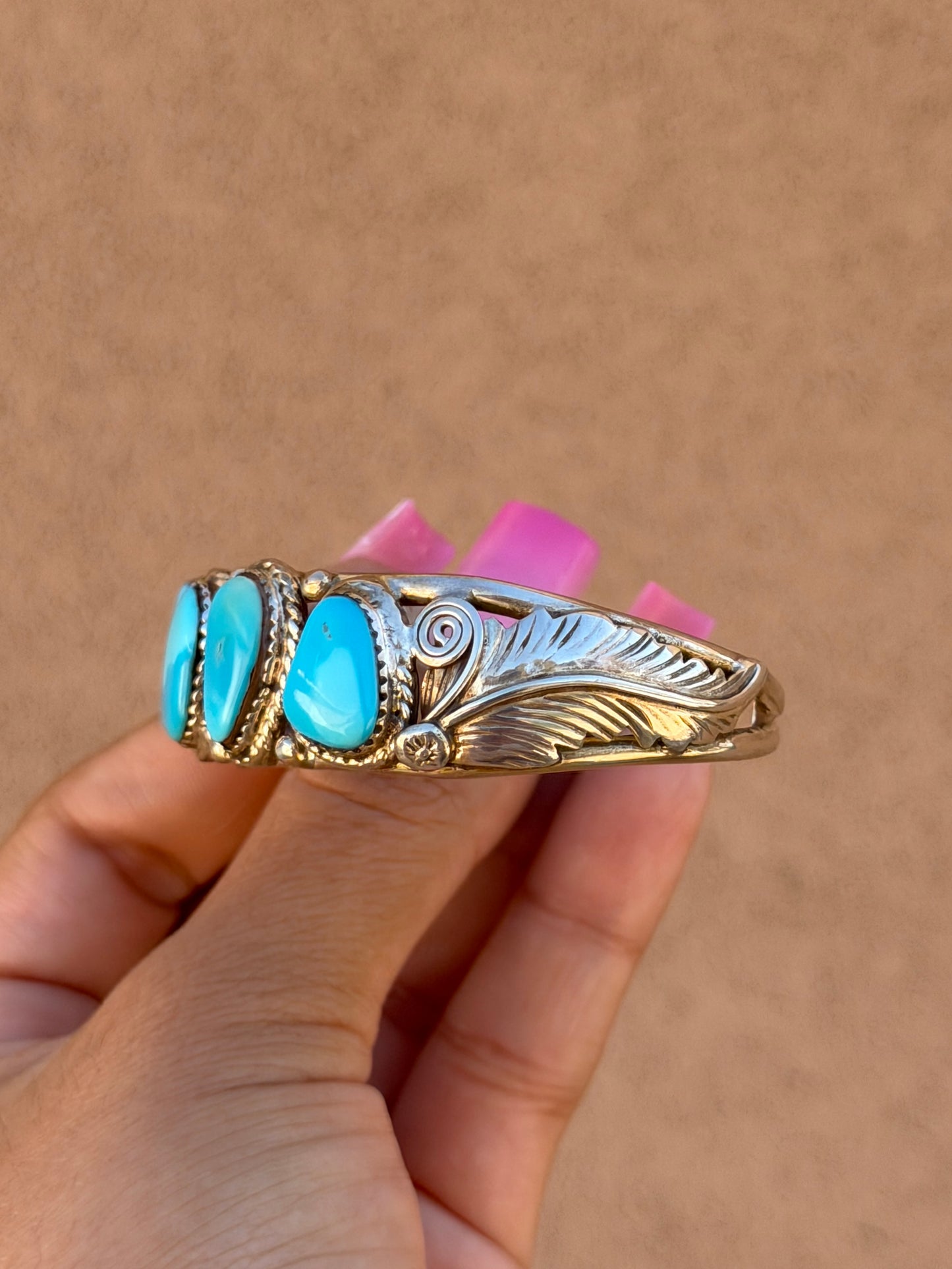 5 stone Turquoise Cuff