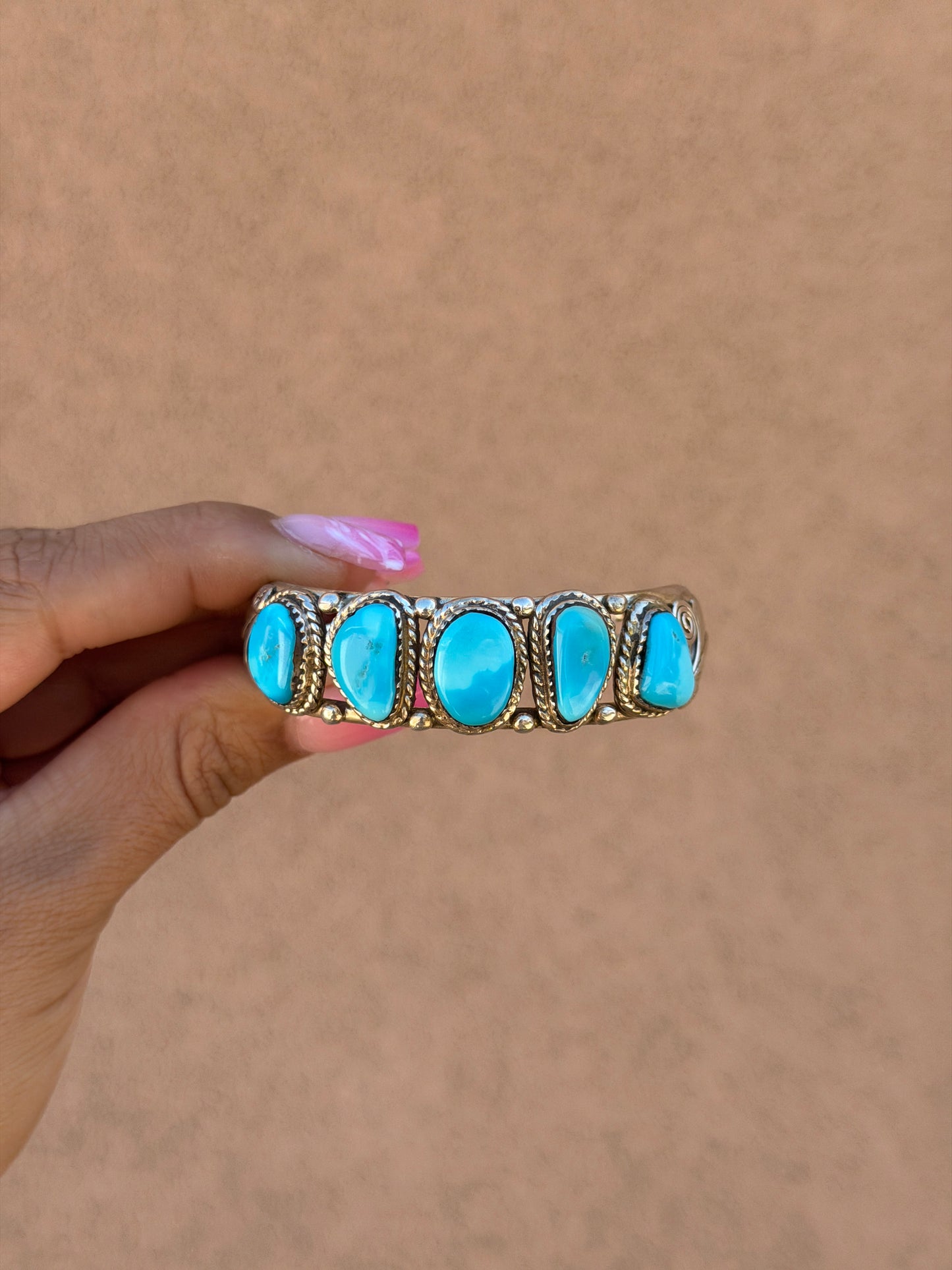 5 stone Turquoise Cuff
