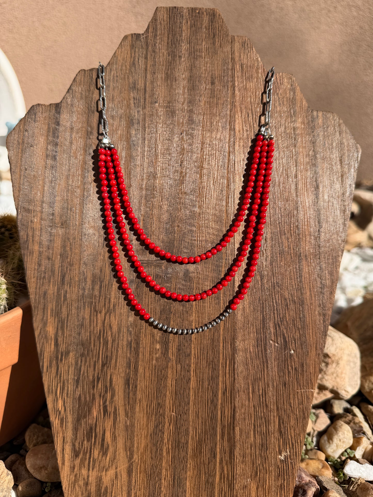 Red coral 3 strand