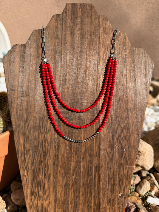 Red coral 3 strand