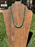 Turquoise & silver pearl necklace