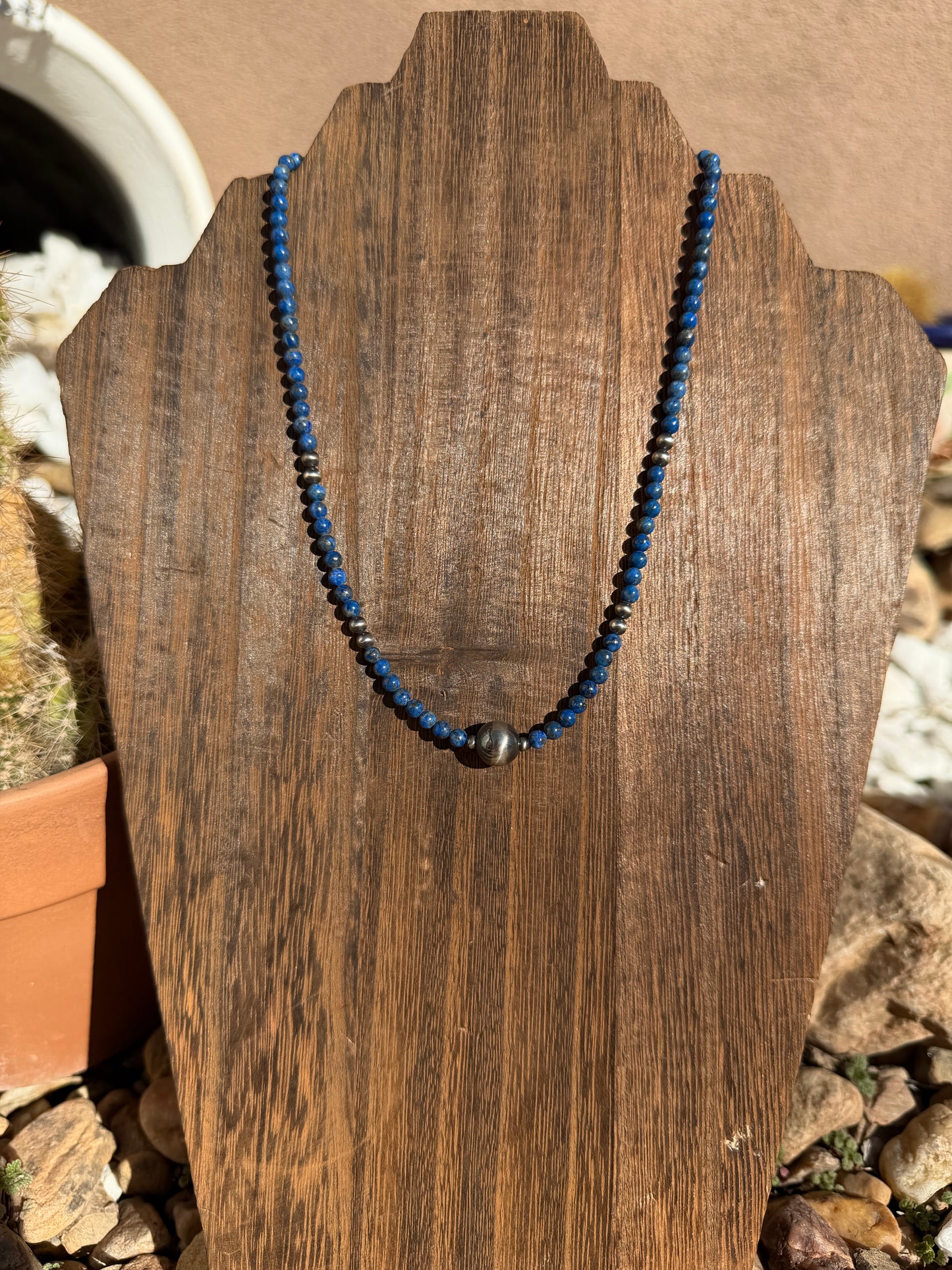 Denim Lapis & pearls
