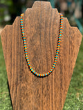 Orange spiny & Turquoise rondelle neclace